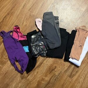 Lot of girls size 5 to 7 dance or gymnastics clothing